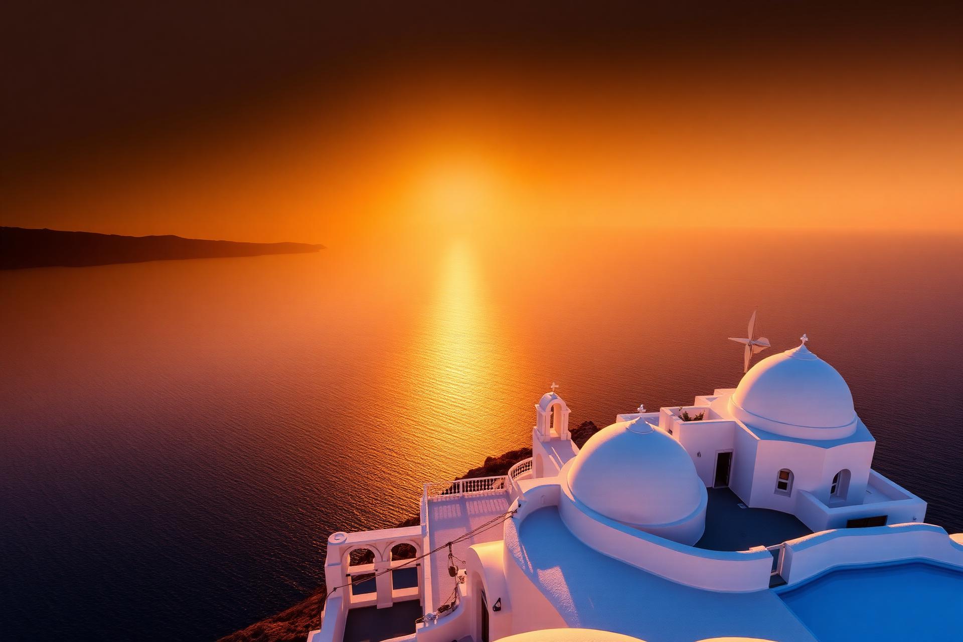 Destino de luxo ao entardecer